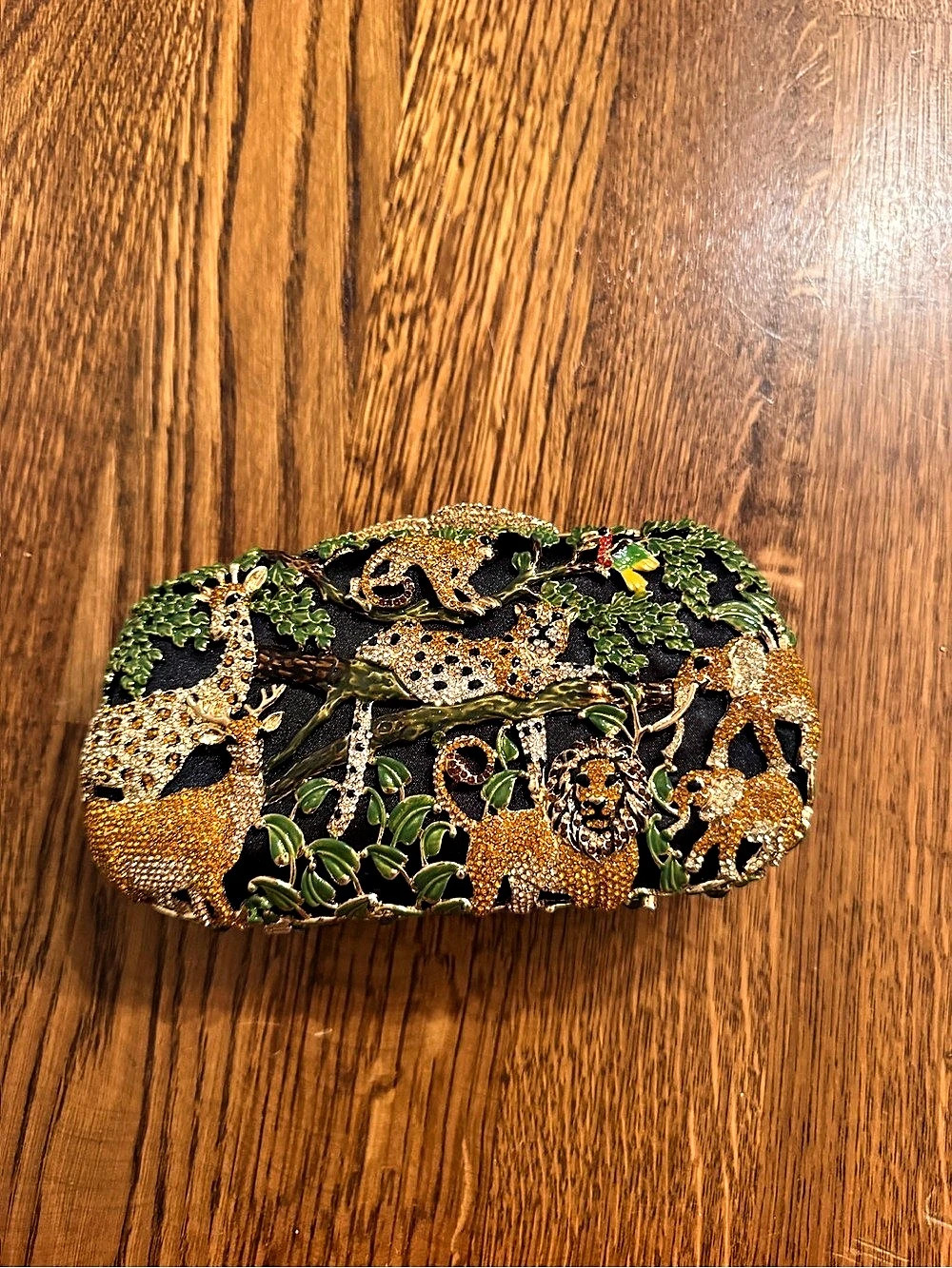 Forest Jungle Animal World Crystal Clutch Purse